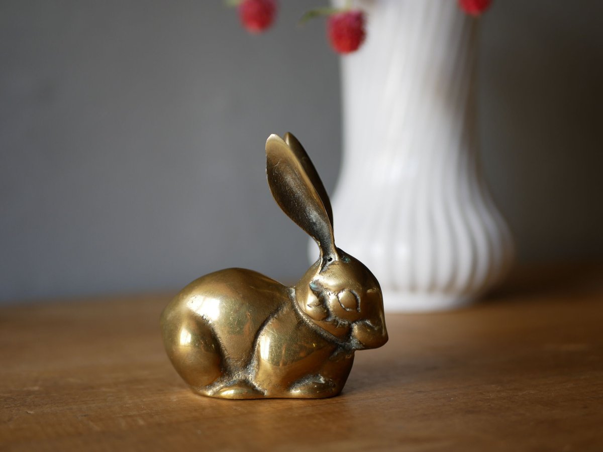 白磁 うさぎ 置物 ペーパーウェイト 古道具 アンティーク