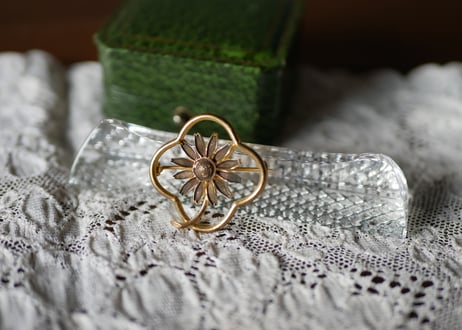 french brooch お花のブローチ フランスアンティーク