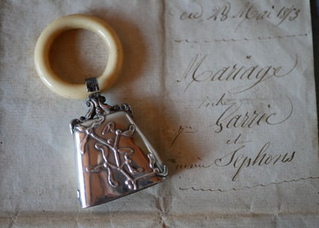 silver baby rattle【御予約品】