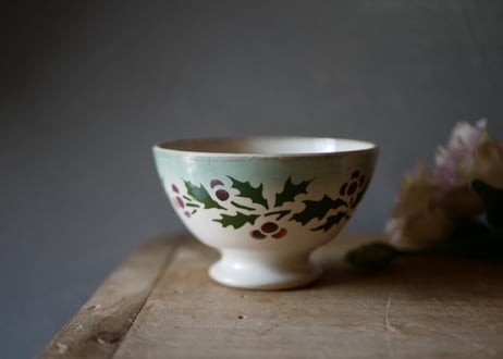 【T様御成約品】ヒイラギ　ミニカフェオレボウル　フランスアンティーク　ブロカントのある暮らし