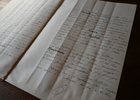 フランス　ビンテージ　公文書　1976年