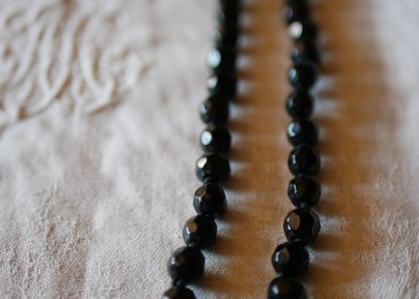 フレンチジェット　ガラスのネックレス　⑤french jet glass necklace