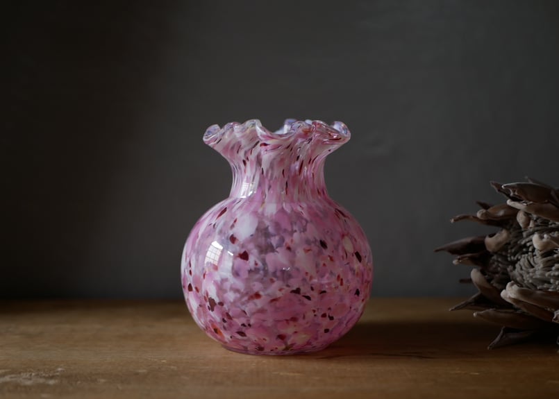 クリシー　オパリンガラス　フラワーベース　フランスアンティーク　ブロカント クリシー オパリンガラス フラワーベース フランスアンティーク