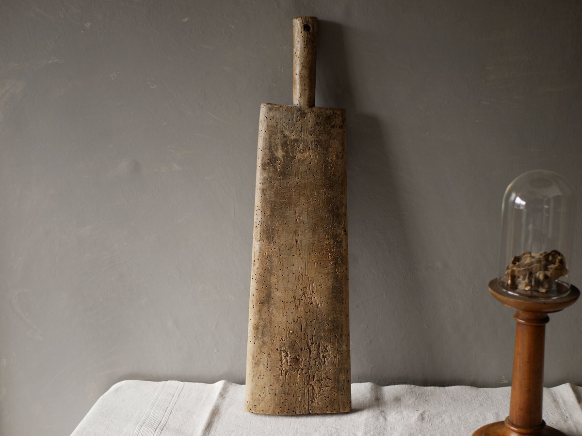 フランスアンティーク ブロカント 木製ハンドル付きカッティングボード