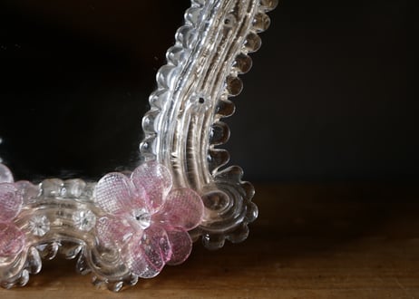 murano ムラーノガラス　スタンドミラー　アンティークのある暮らし　ブロカント