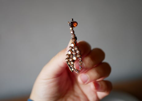 vintage brooch 【きらきらキリン】
