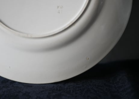 バスク柄　平皿　フランスアンティーク　ブロカント　アンティークのある暮らし