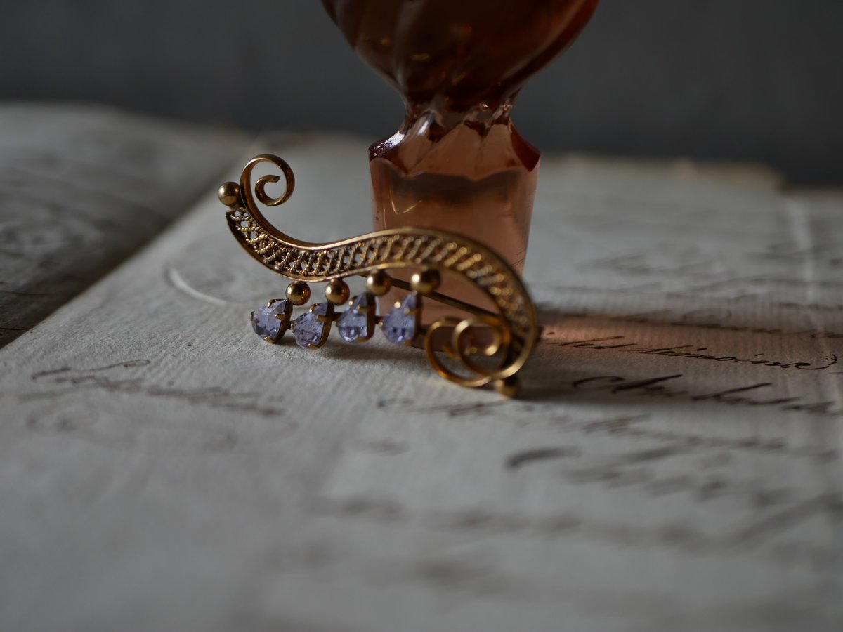 ヴィンテージブローチ ペーストガラス フランス ブロカント | mamantique