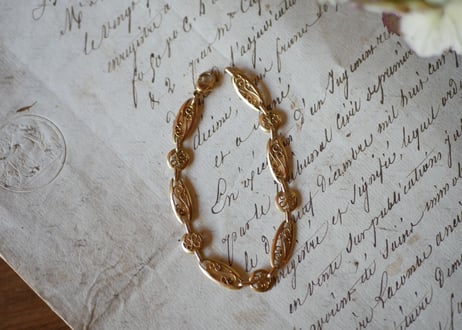 filigree bracelet, Gold plated