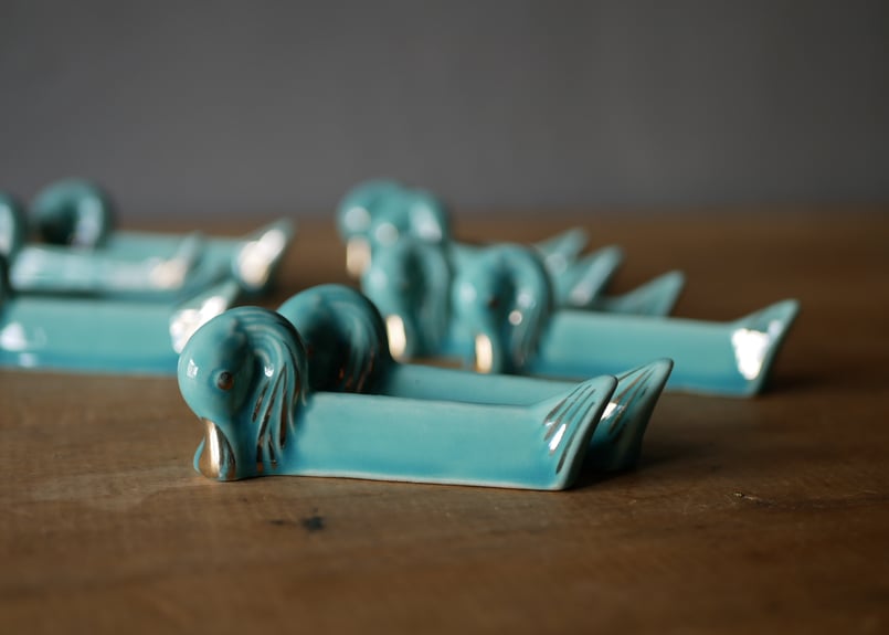 スワン 白鳥 カトラリーレスト フランスアンティーク ヴィンテージの