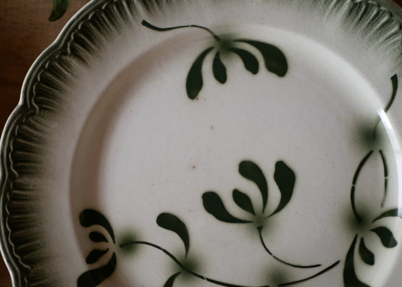 宿り木 ヤドリギ アンティークプレート デザートプレート ブロカントの