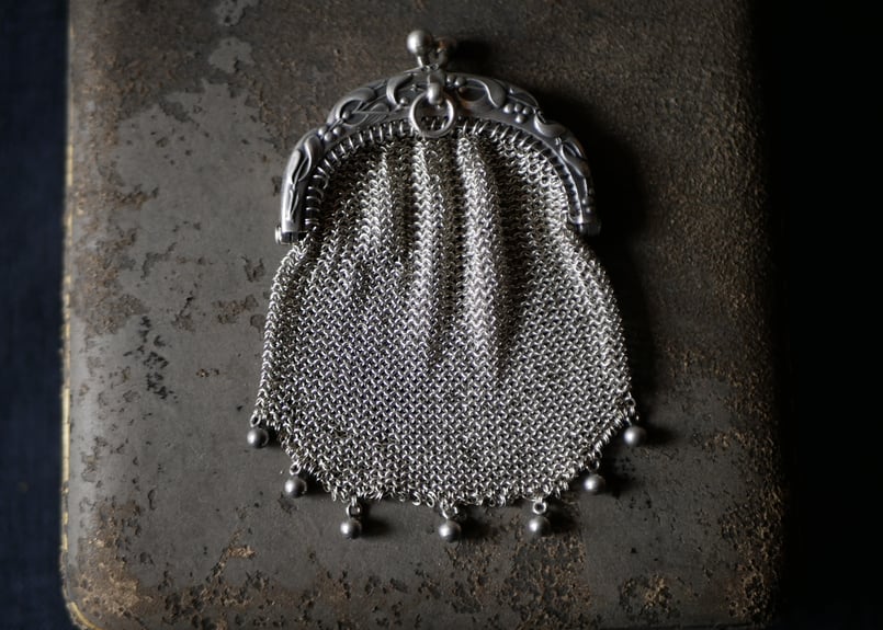 純銀製 宿り木 ヤドリギ ポルトモネ コインケース フランス