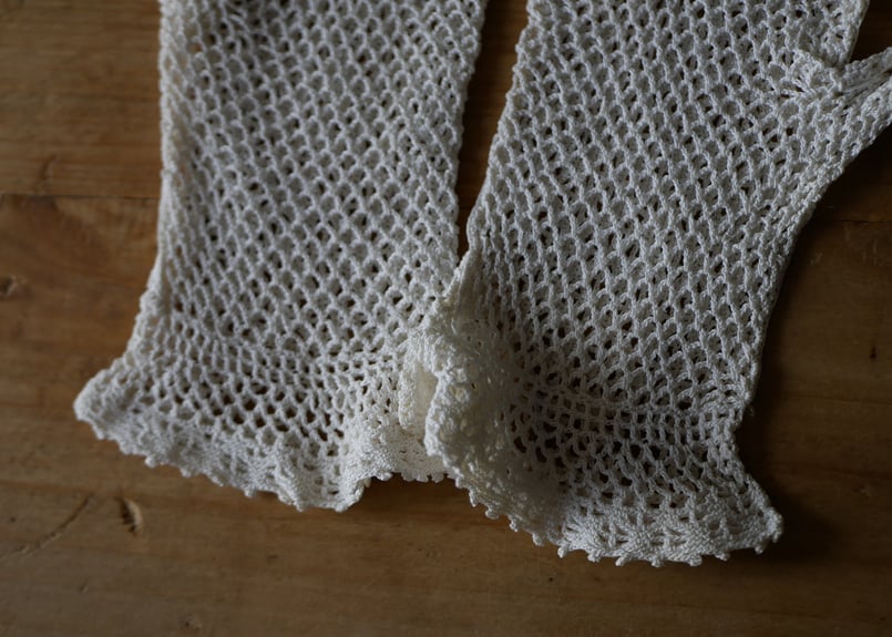 B クロッシェレース グローブ フランスヴィンテージ フランス