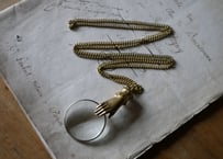 【RESERVED 御予約品】 ハンドモチーフのルーペ　ロングチェーン　フランスアンティーク　アンティークのある暮らし