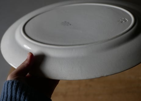 ミモザ　クレイユモントロー　オーバルプレート　フランスアンティーク　アンティークのある暮らし