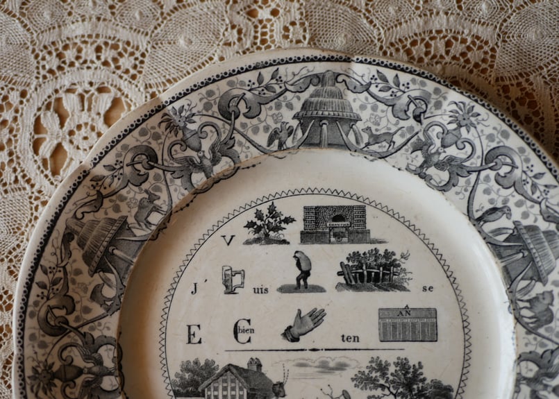 なぞなぞプレート フランスアンティーク アンティークのある暮らし