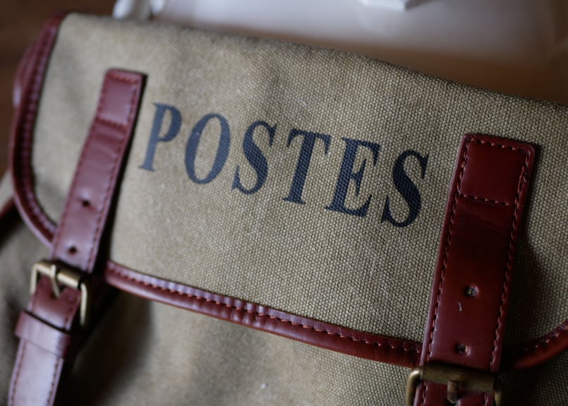 POSTES vintage ショルダーバッグ フランスの郵便配達員 POSTES vintage ショルダーバッグ フランスの郵便配達員