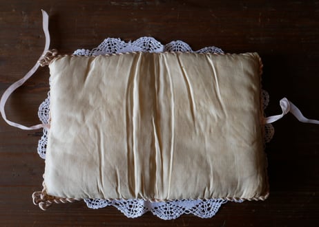 フランス　ハンキーケース　アンティーク　ツバメ　すずらん