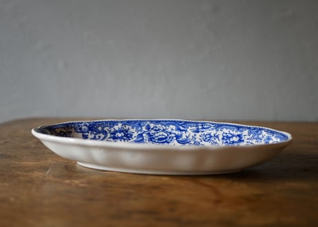 Luneville x Toile de Jouy,  Oval plate