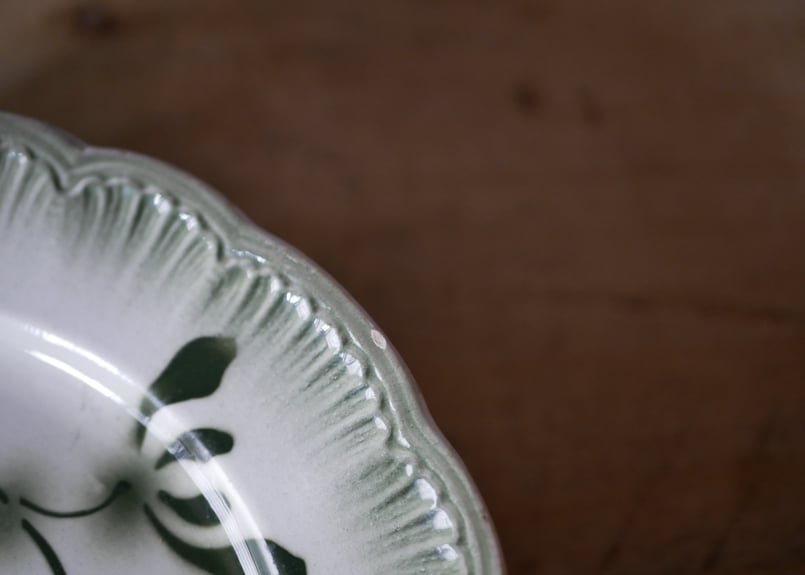 宿り木 ヤドリギ アンティークプレート デザートプレート ブロカントの