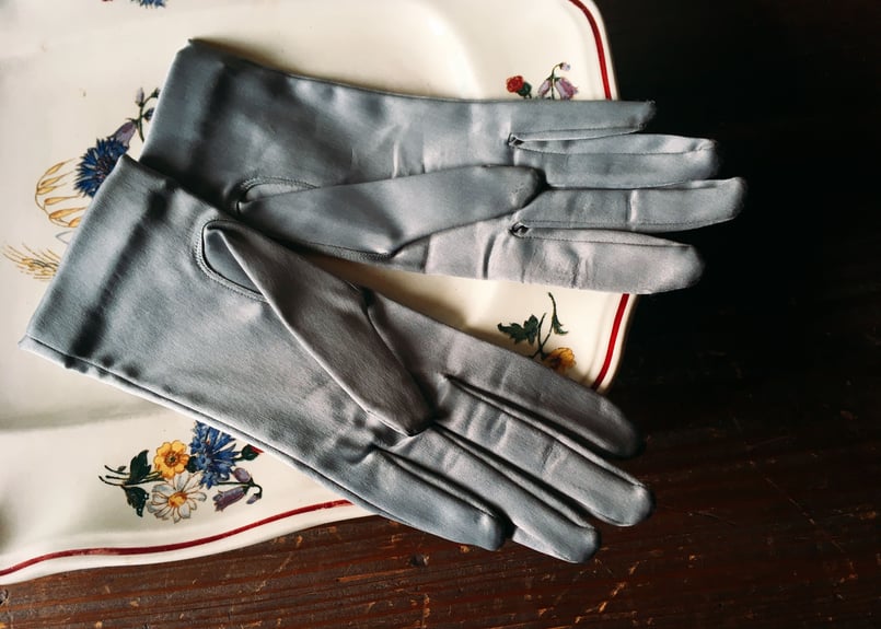 フランスアンティーク グローブ グレーグリーン 手袋 | mamantique