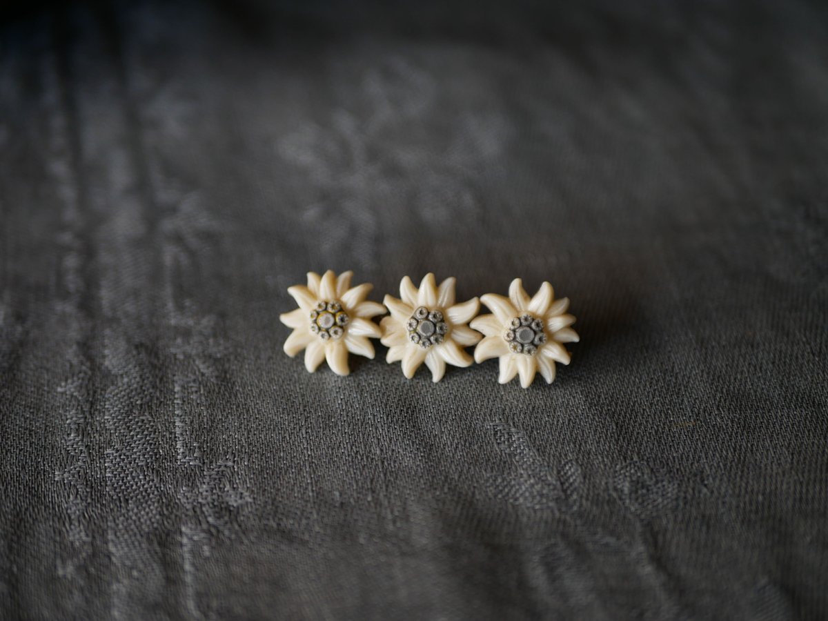 〜1950's ヴィンテージ ブローチ エーデルワイス ユーロ ブロカント 1950's ヴィンテージ ブローチ エーデルワイス ユーロ