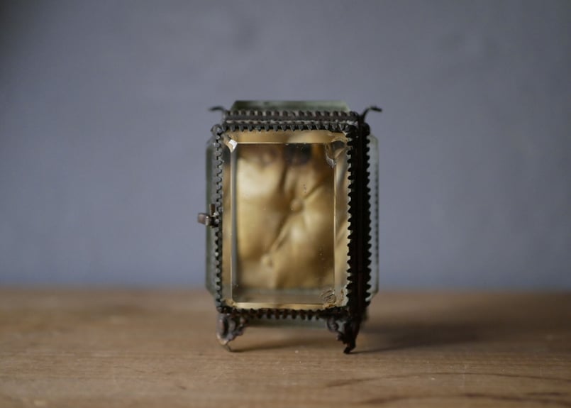 フランス　アンティーク　ロカイユ　ジュエリーボックス　／ナポレオン　トリンケット ナポレオン3世 ロカイユ グローブボックス 鍵なし アンティーク