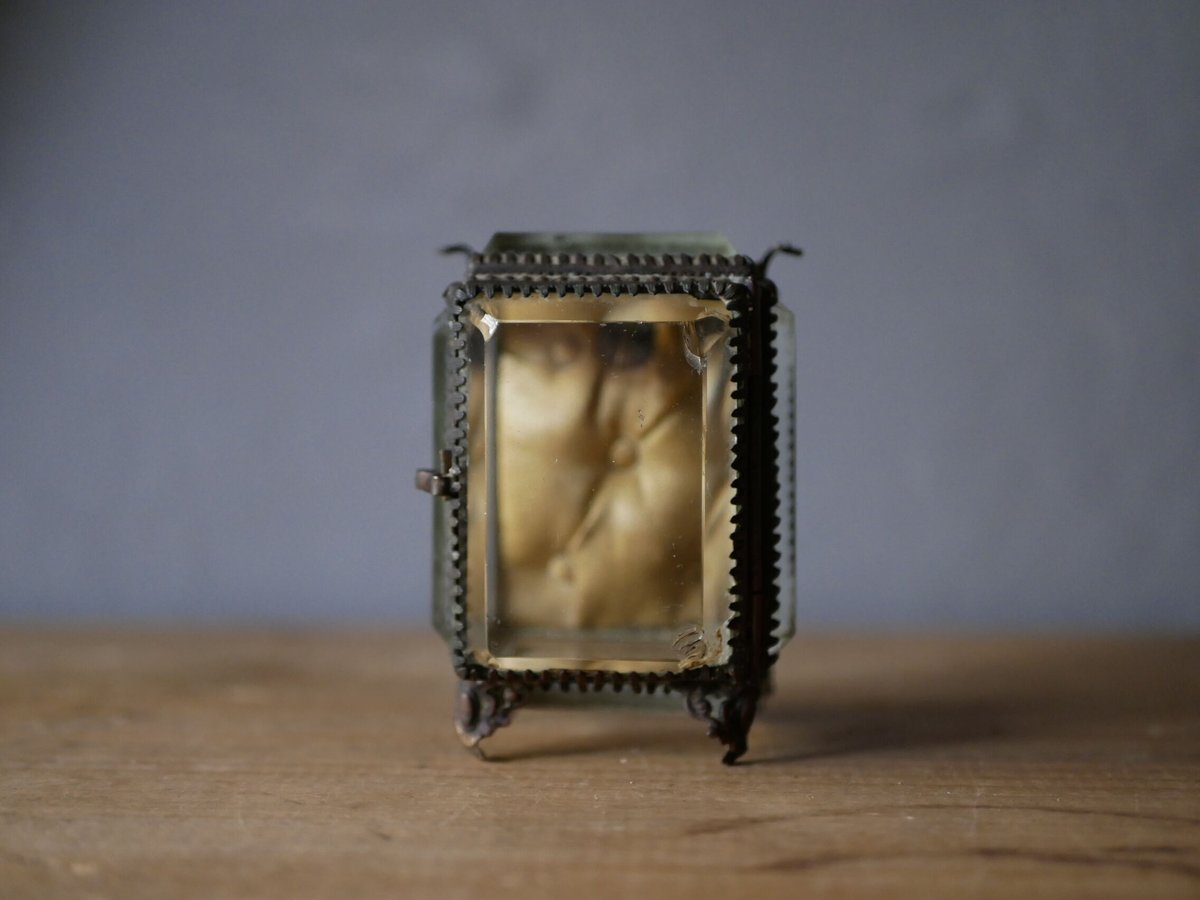 仏アンティーク 純銀製エンボス柄シガレットケース ナポレオン三世時代