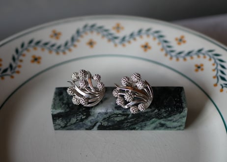 mimosa earrings, CROWN TRIFARI SILVER