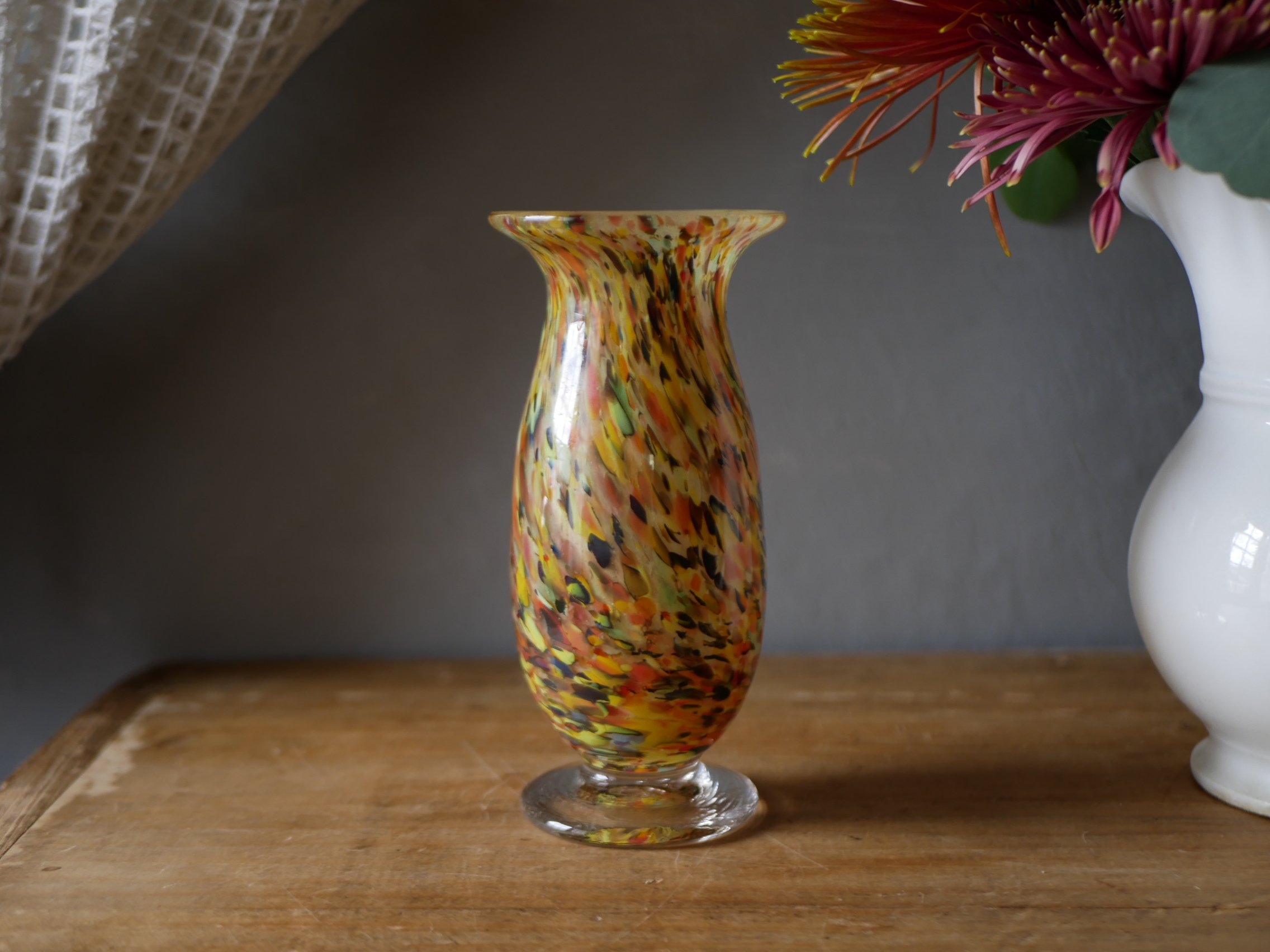 MURANO ムラーノ イタリア製 コバルトブルー 金彩 花瓶 フラワーベース ムラーノ 花瓶 フラワーベース マーブル ヴィンテージ アンティークの