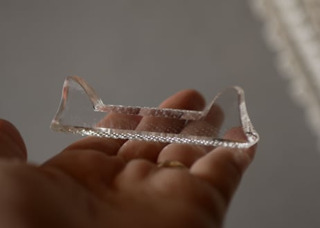 残り→2　スリムなガラスナイフレスト　フランスヴィンテージ　ブロカントのある暮らし