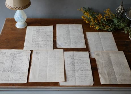 Old  lettering paper