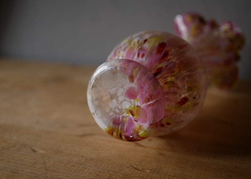 クリシー　オパリンガラス　フラワーベース　フランスアンティーク　ブロカント クリシー オパリンガラス フラワーベース フランスアンティーク