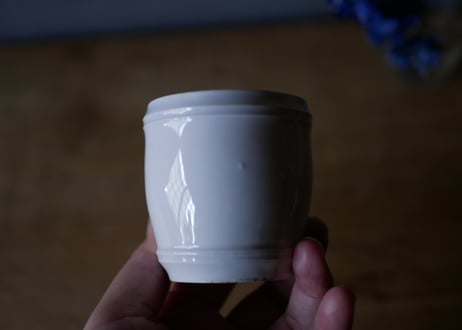 クレイユモントロー　小さい器　ポット　フランスアンティーク　ブロカント