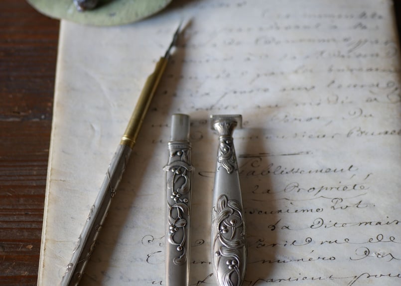 フランスアンティーク カシェシーリングスタンプ ヤドリギ 宿り木