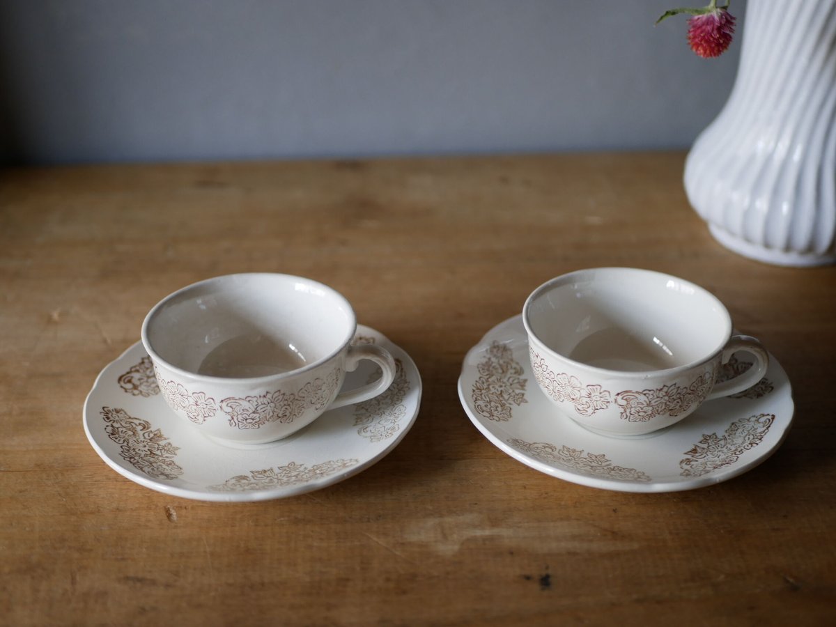 訳あり】2枚セットサルグミンヌArundoすずらんとツバメのソーサープレート