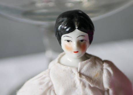 Robe BLANCHE  bisque doll