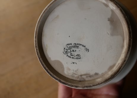 クレイユモントロー　陶器のポット　フランスアンティーク　ブロカントのある暮らし