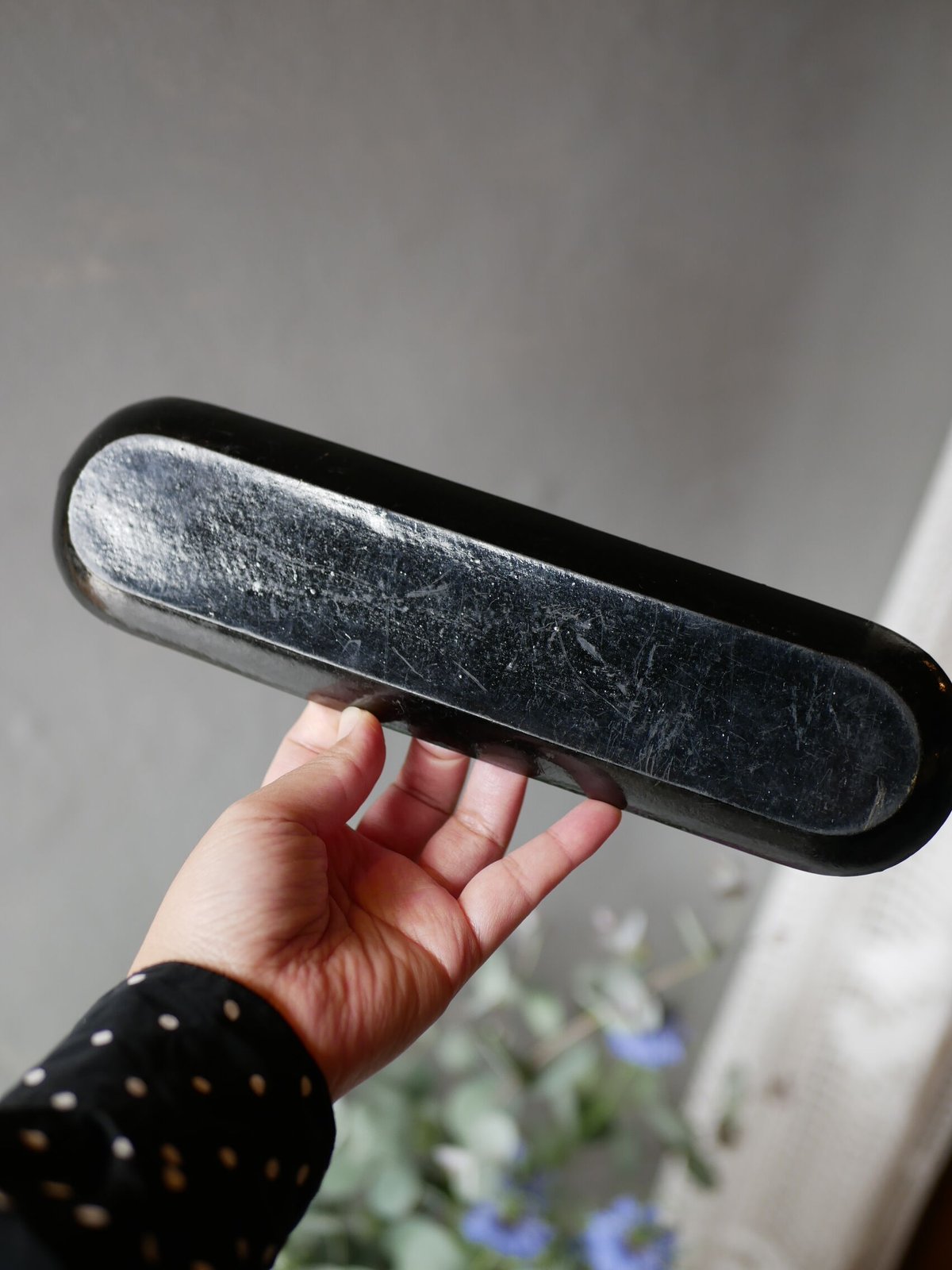 フランスアンティーク パピエマシェ塵取りナポレオン ナポレオン3世のパピエマシェかっこいいペントレー フランス