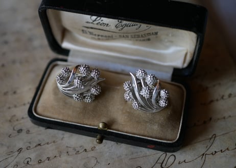 mimosa earrings, CROWN TRIFARI SILVER