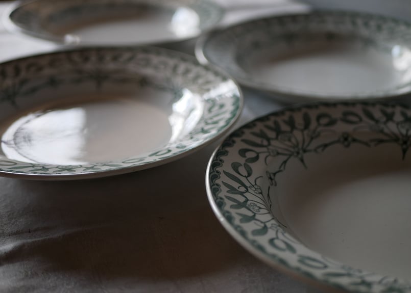 深皿 ヤドリギ フランスアンティーク 宿り木 brocante | mamantique