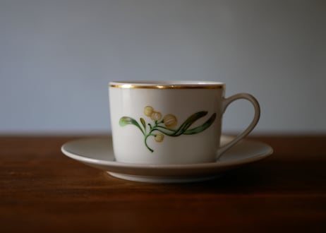 ５客→３客　LIMOGES リモージュ 宿り木  カップ＆ソーサー