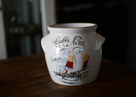 ブルターニュ　ヨットの絵が描かれた器　フランスアンティーク