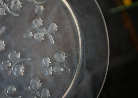 #4 Muguet plate,  Lalique