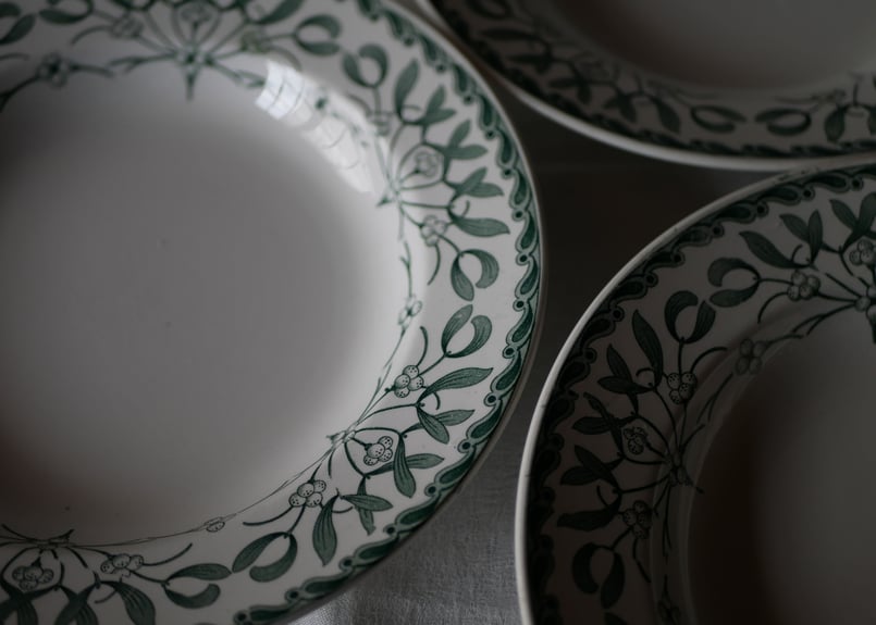 深皿 ヤドリギ フランスアンティーク 宿り木 brocante | mamantique