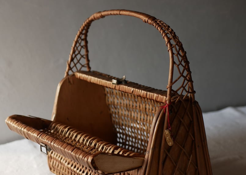 パニエ 籠バッグ フランスアンティーク ブロカント | mamantique