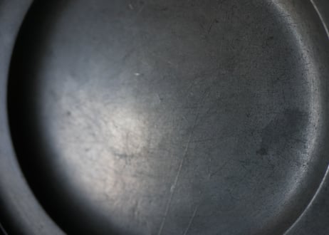A pewter plate
