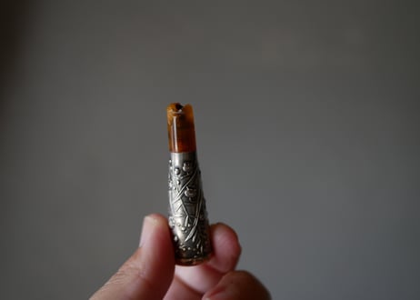 純銀　スズラン　すずらん　鈴蘭　葉巻ホルダー　チェルート　フランスアンティーク　アンティークのある暮らし