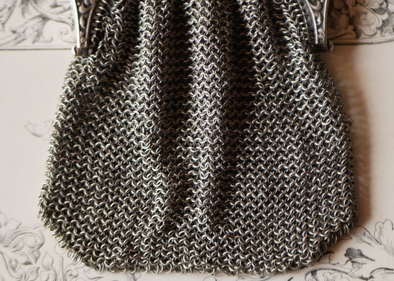 純銀製 三つ葉のクローバー ポルトモネ コインケース フランス