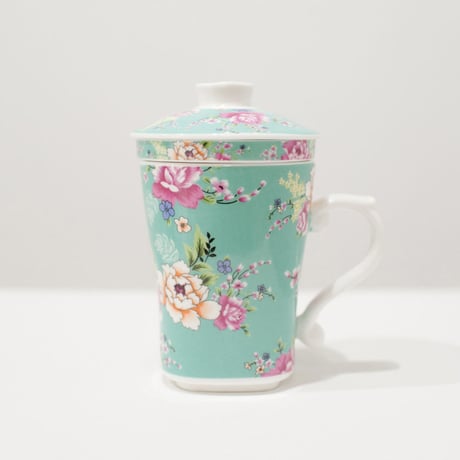 客家花柄マグカップ